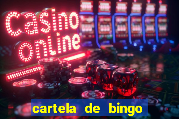 cartela de bingo pra imprimir